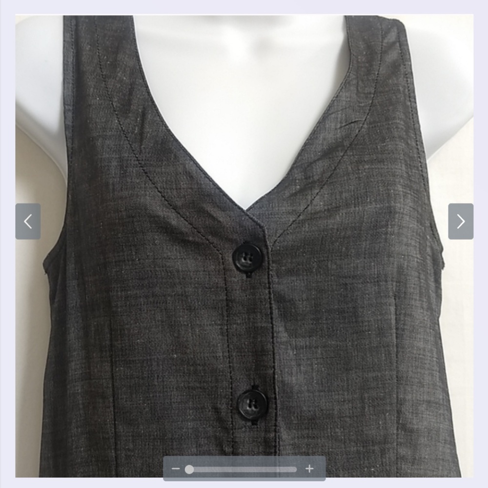 Theory Wool Linen Sleeveless V-Neck Shift Jumper Dress 6 RARE - Picture 2 of 8